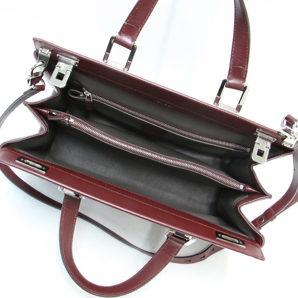 GUCCI Red Leather Horsebit Shoulder Bag - Picture 5 of 10